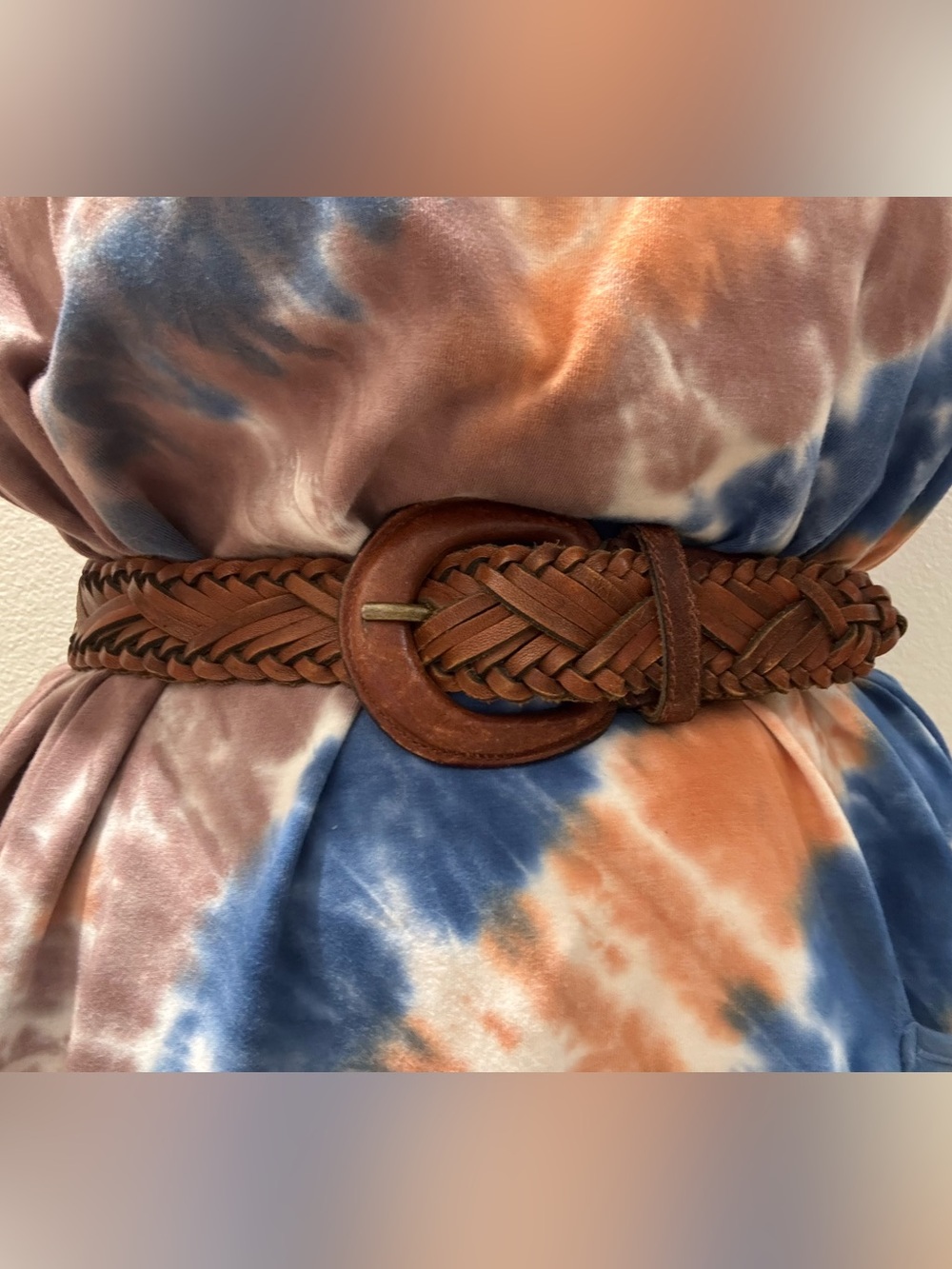 Vintage made in Mexico braided leather belt